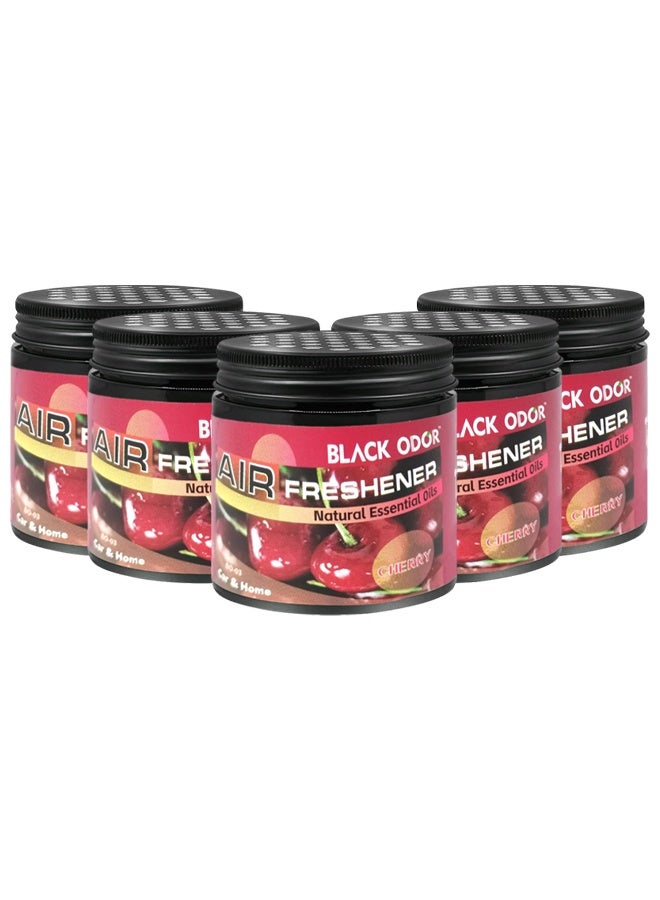 BLACK ODOR Combo 5pcs Black Odor 180g Natural Essential Oils Air Freshener For Car Home , Cherry Car Air Freshener BO-03 - Image 1